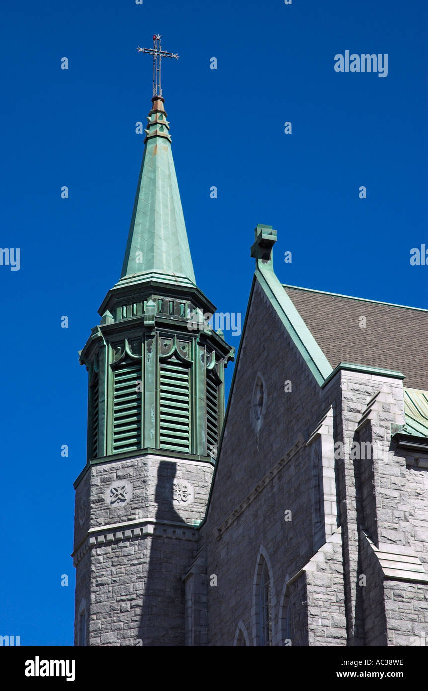 L'imponente St Michel cattedrale in Quebec Sherbrooke Foto Stock