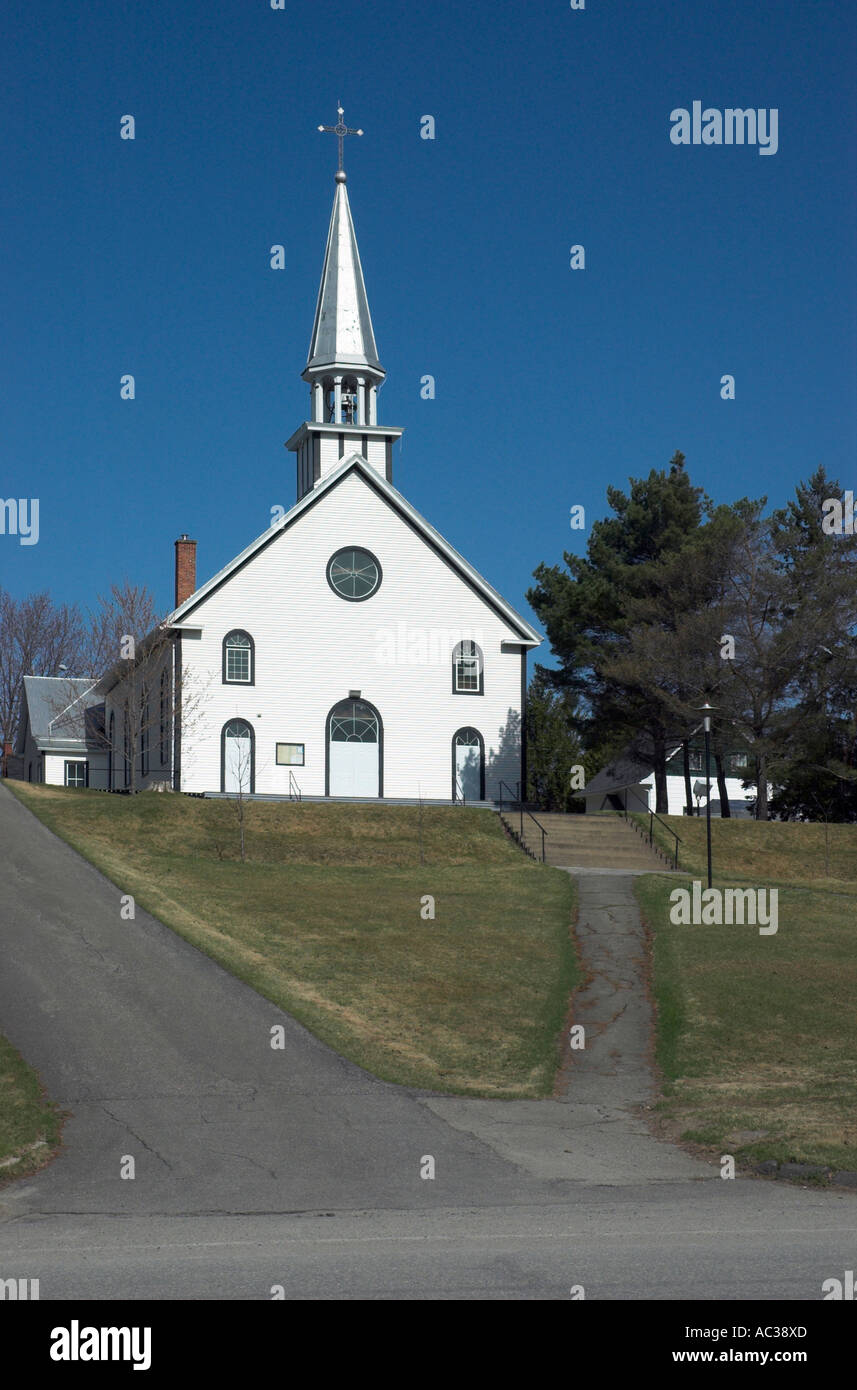 La chiesa in un affascinante villaggio di Ascot angolo in Eastern Townships, Québec Foto Stock