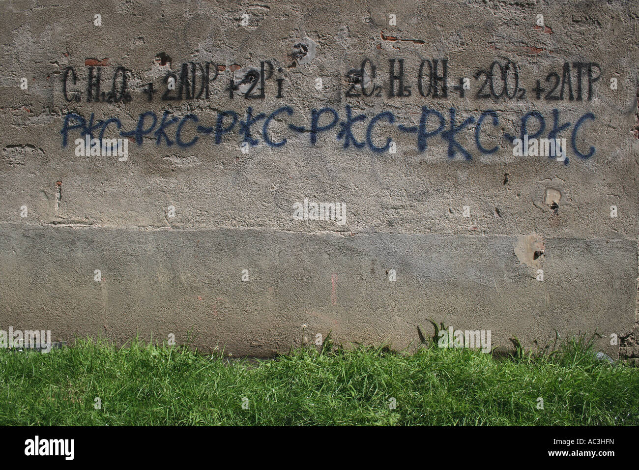 Equazione chimica Graffiti Foto Stock