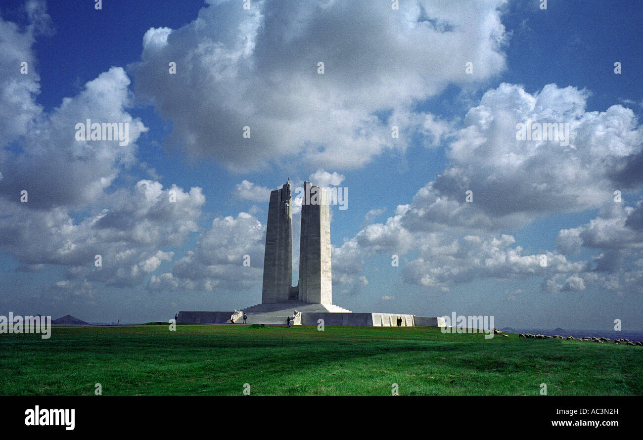 Francia VIMY RIDGE Canadian National Memorial a soldati canadesi che morì in WW1 Foto Stock