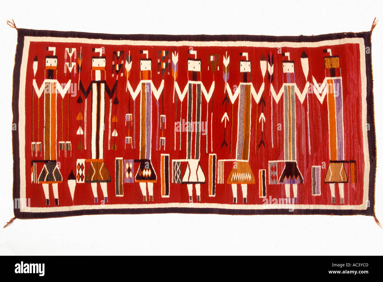 Navajo rug E5453 museo di Northern Arizona Flagstaff in Arizona Foto Stock