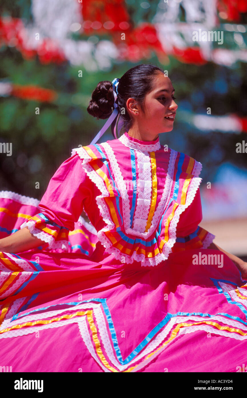 Ballet Folklorico Cinco de Mayo Fiesta La Mesilla Nuovo Messico Las Cruces Foto Stock