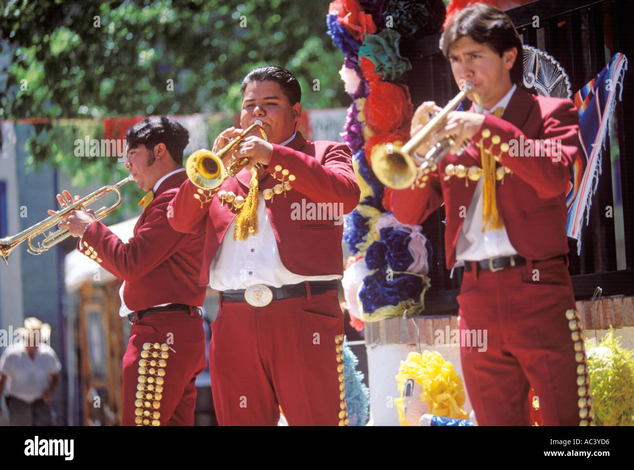 Musicisti mariachi Cinco de Mayo Fiesta La Mesilla Nuovo Messico Las Cruces Foto Stock