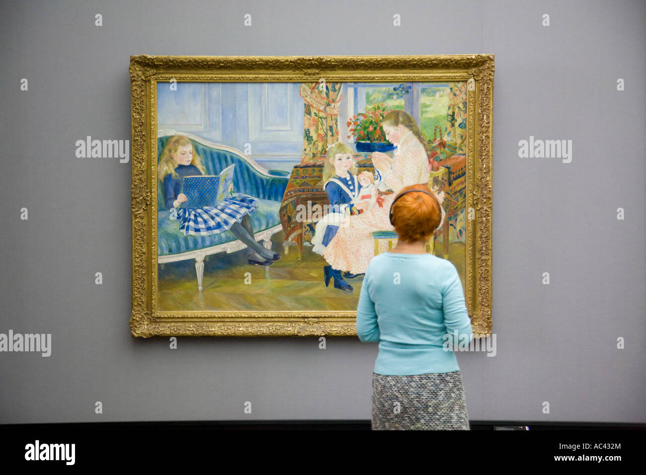 I bambini s pomeriggio a Wargemont 1884 da Auguste Renoir 1841 1919, Alte Nationalgalerie di Berlino, Germania Foto Stock