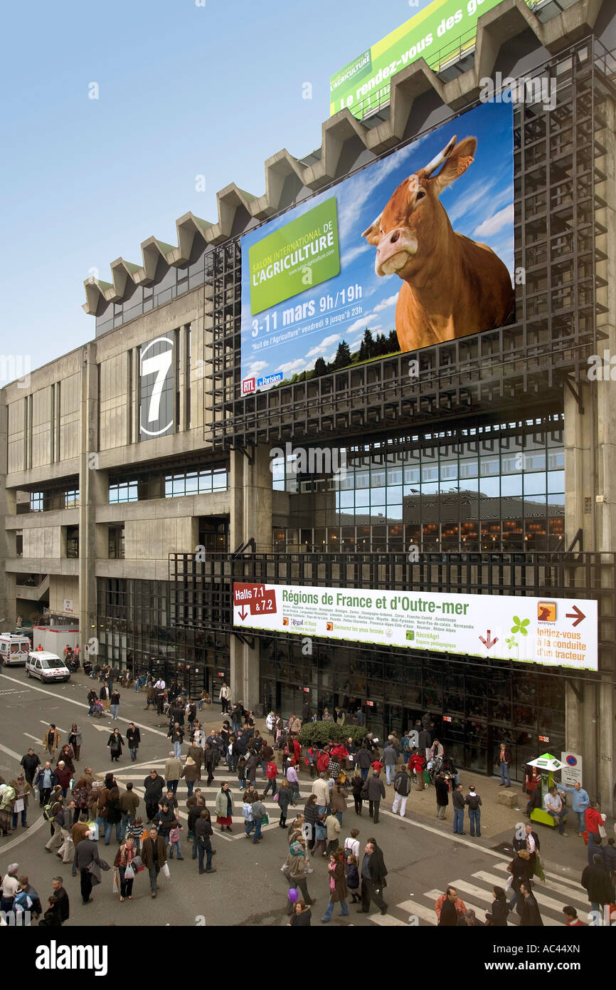 In una sala per esposizioni ingresso del 2007 Mostra agricola. Parigi. Entrée de l'ONU des halls du Salon de l'agricoltura 2007.Paris. Foto Stock
