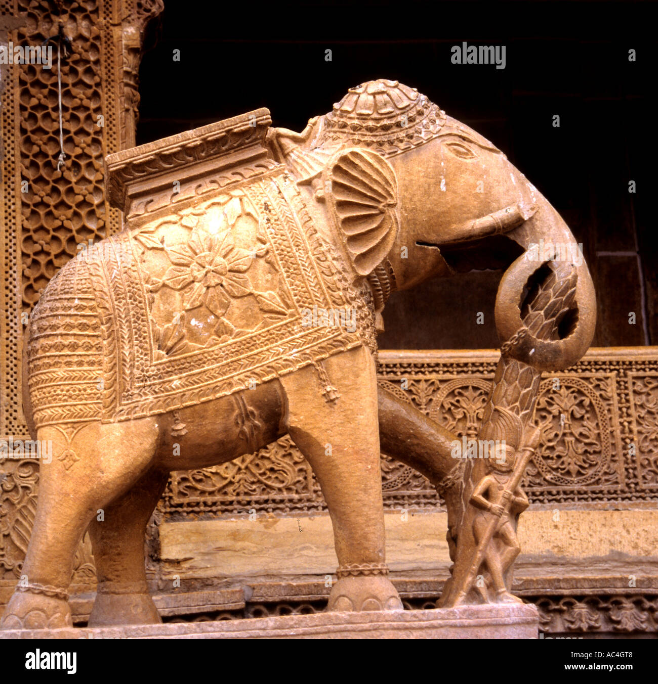 Elefante indiano India Rajasthan Asia Asian sacro Foto Stock