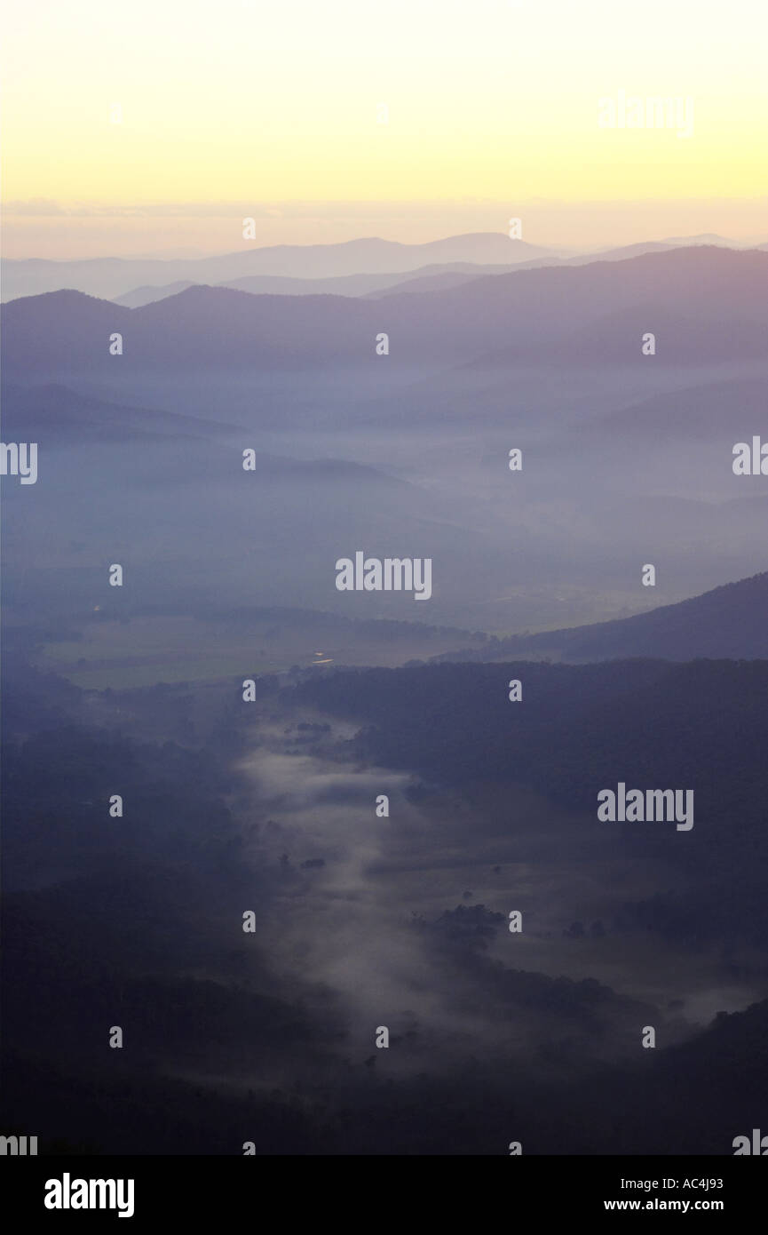 Vista dal Belvedere Bents Mount Buffalo National Park Victoria Australia Foto Stock