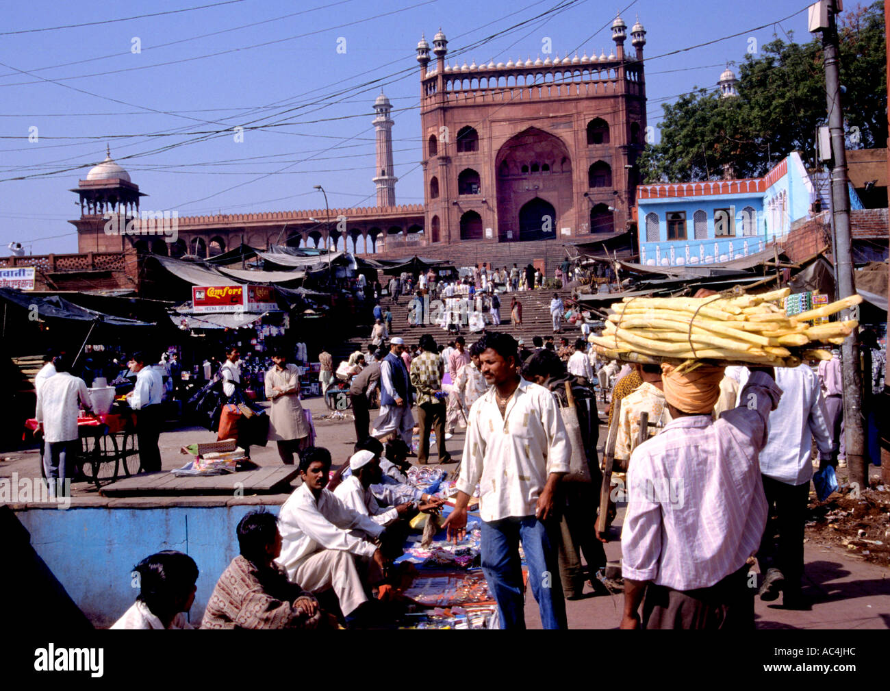 India Vecchia Delhi Jama Masjid moschea indiana Islam Foto Stock