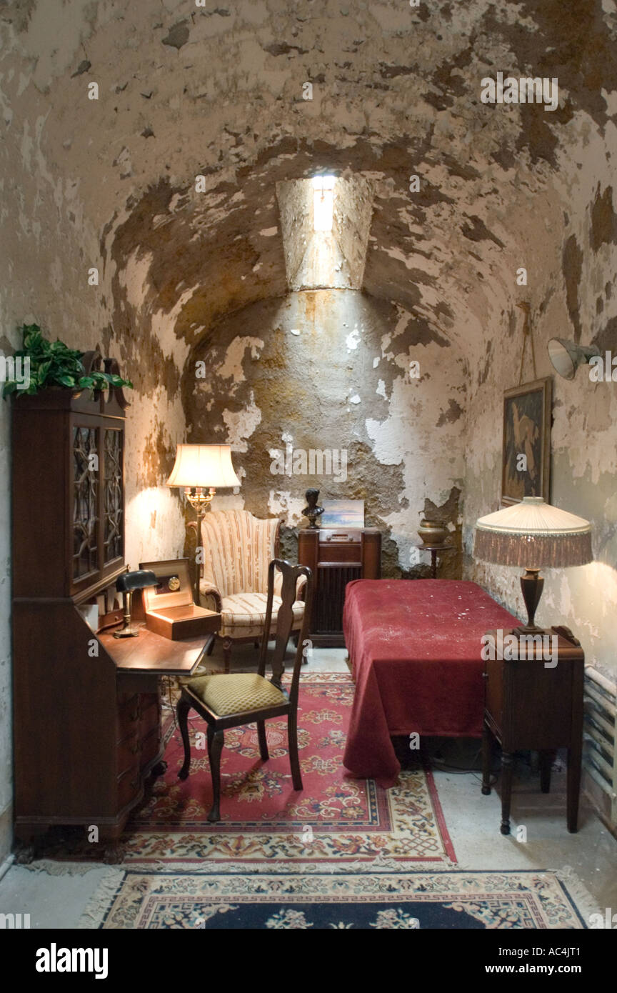 Al Capone cella in stato orientale Penitenzieria, ora un museo di Philadelphia, Pennsylvania. Foto Stock
