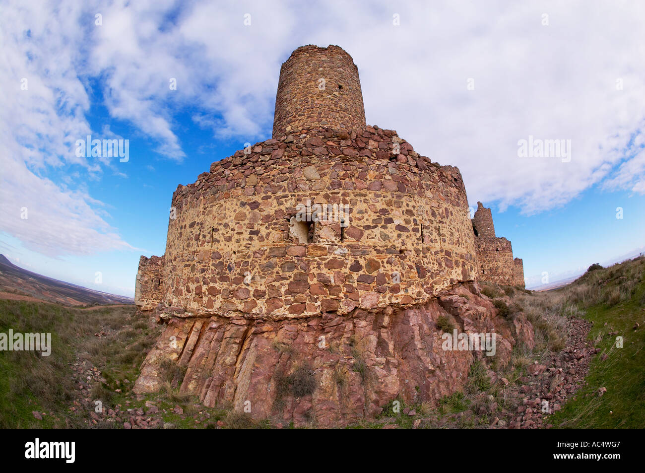 Almonacid del Marquesado. Percorso di Don Chisciotte. Cuenca provincia. Castilla-La Mancha. Spagna Foto Stock