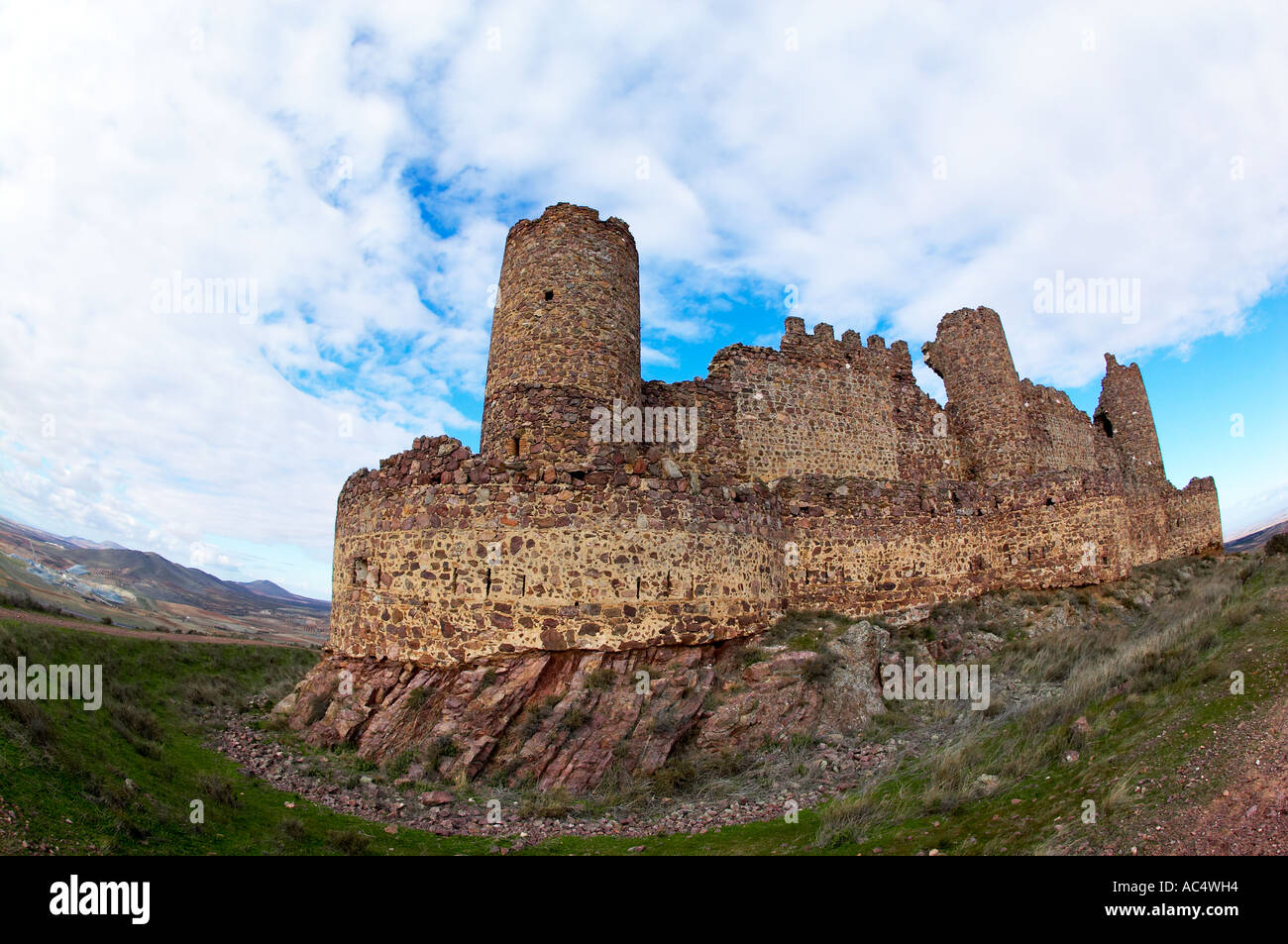 Almonacid del Marquesado. Percorso di Don Chisciotte. Cuenca provincia. Castilla-La Mancha. Spagna Foto Stock