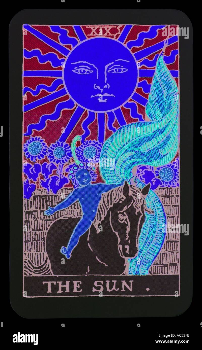 Card Cultura di sun jpg Tarocchi carta dei Tarocchi del sole jpg Foto Stock