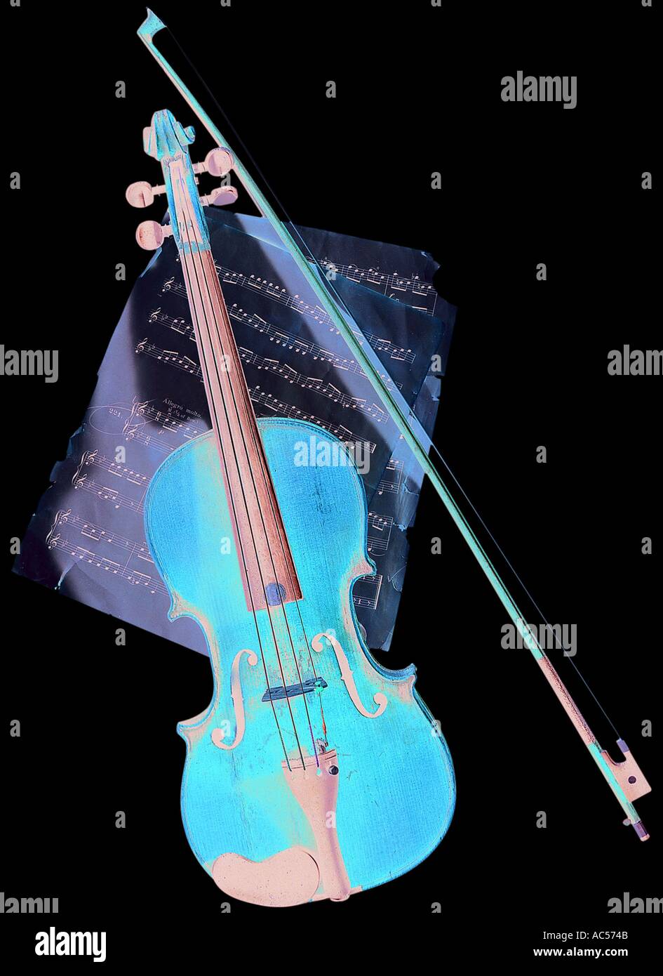 La musica del violino con foglio di musica jpg violino con foglio di musica jpg Foto Stock