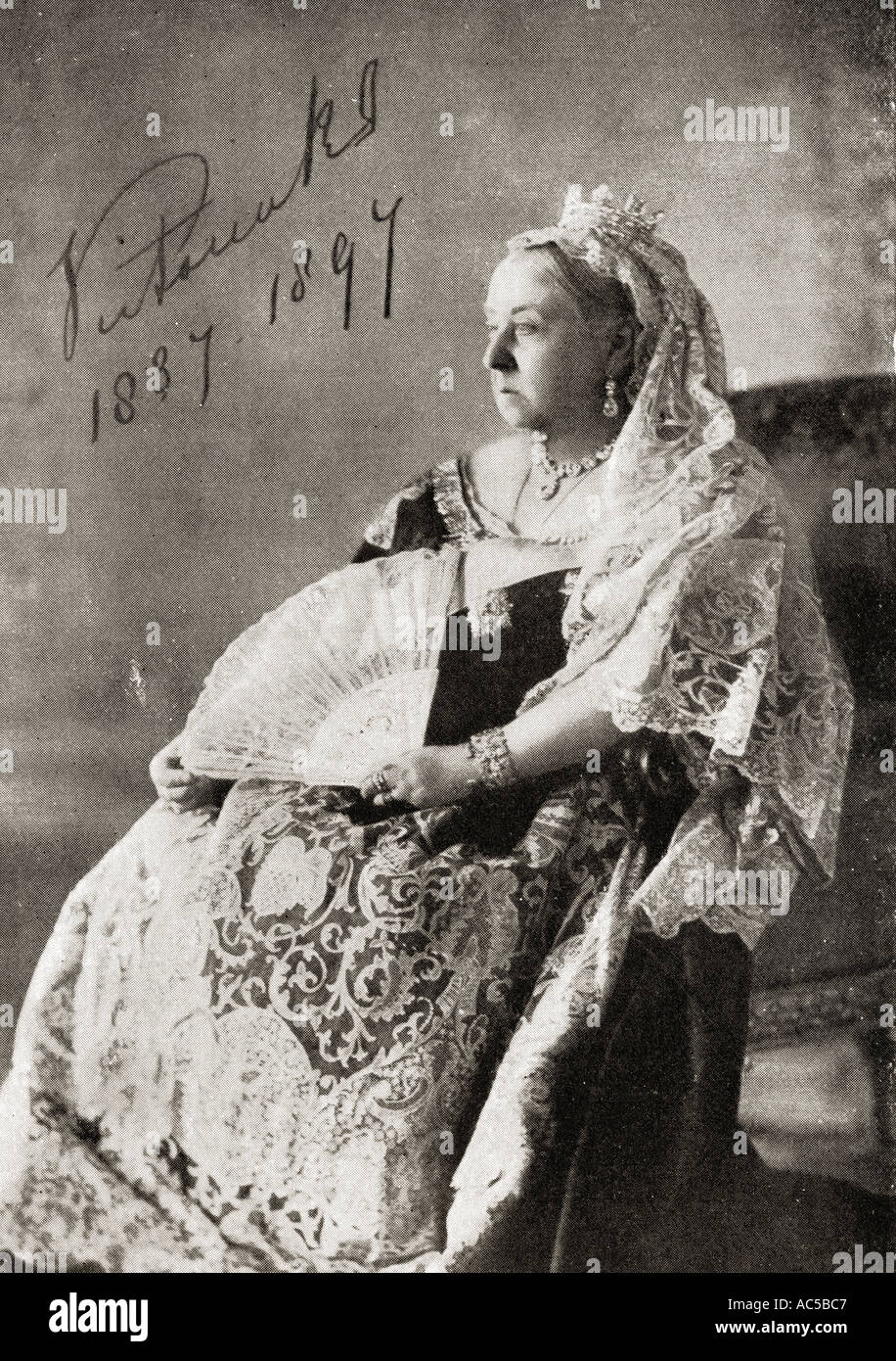 La regina Victoria, 1819 - 1901. Il Diamante autorizzato Giubileo fotografia nel 1897 Foto Stock