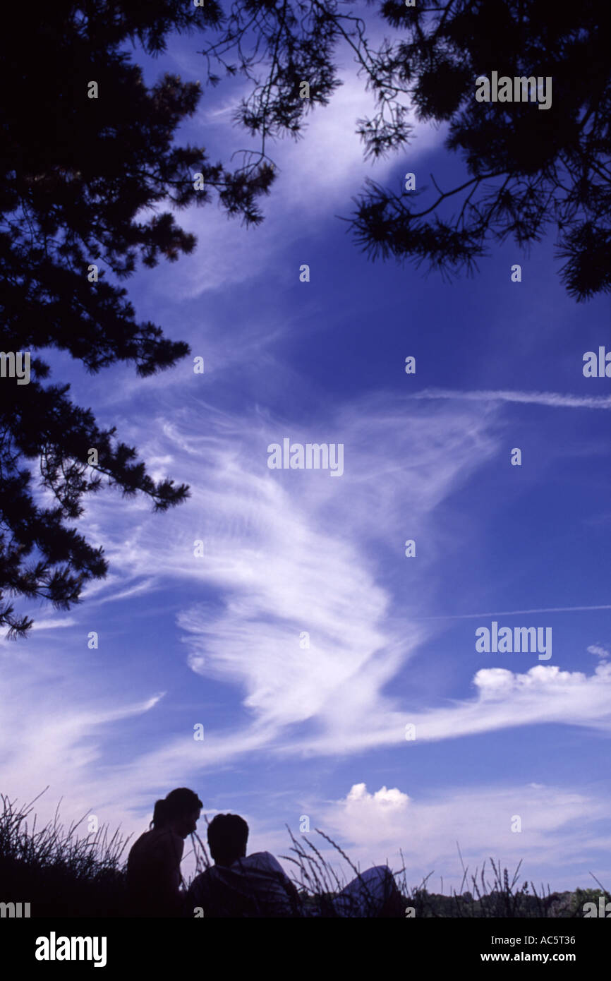 Due persone Hamstead Heath Foto Stock