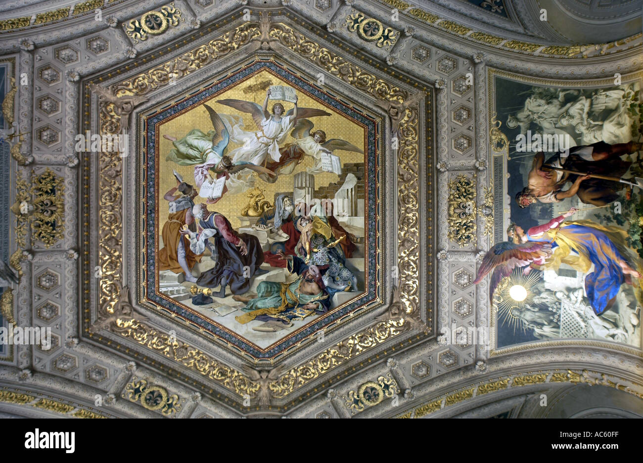 Sala Mappa Museo Vaticano a Soffto Roma alia Immagine Stock Edoriale - Immagine di lime