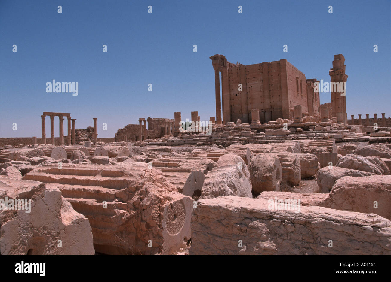 Tempio di Bel in Palmyra Siria Foto Stock