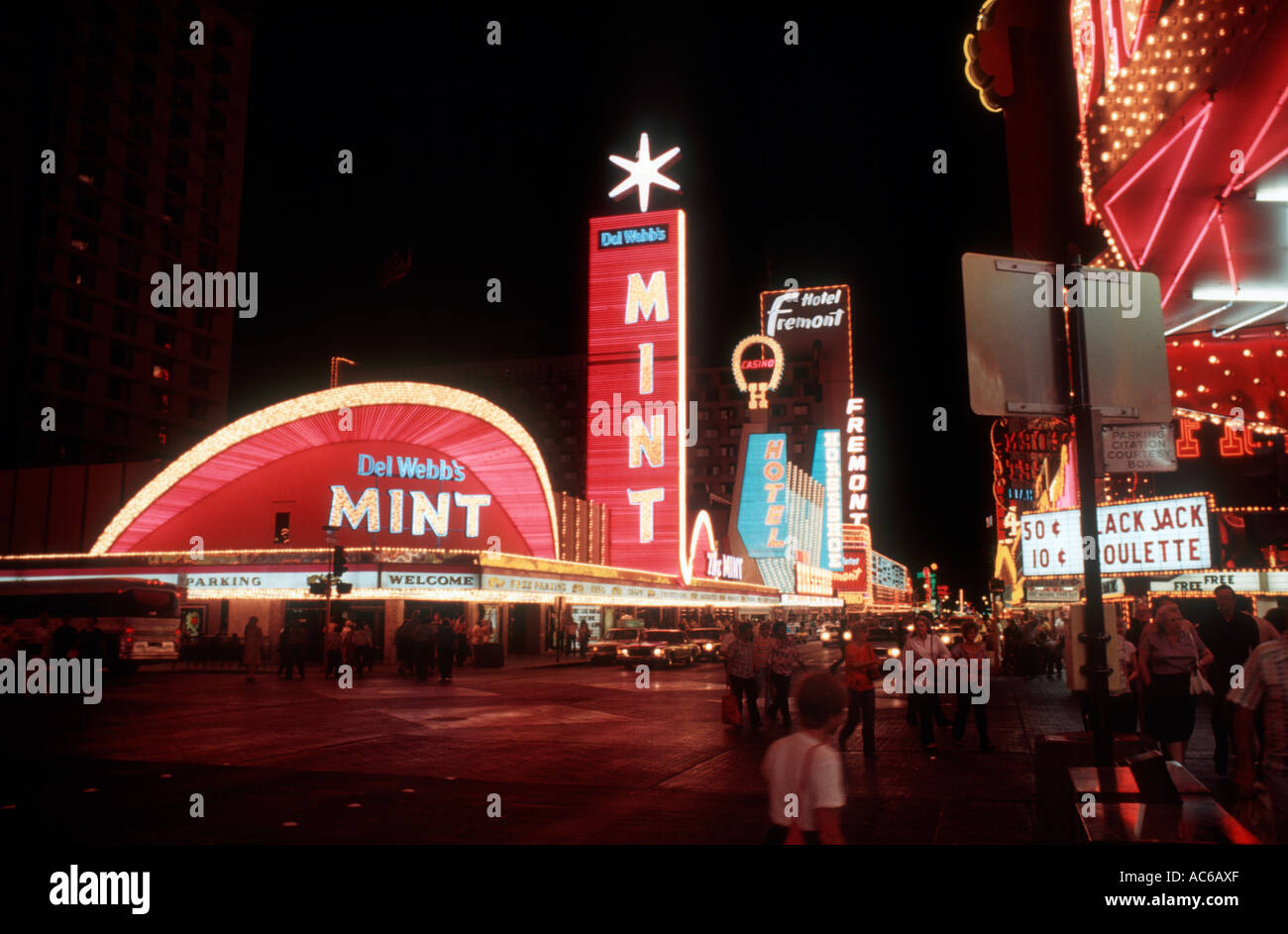 Fremont Street in Las Vegas Nevada Giugno 1981 Foto Stock