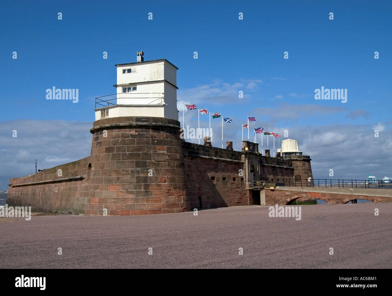 Fort Pesce persico New Brighton Wirral Liverpool Bay Foto Stock