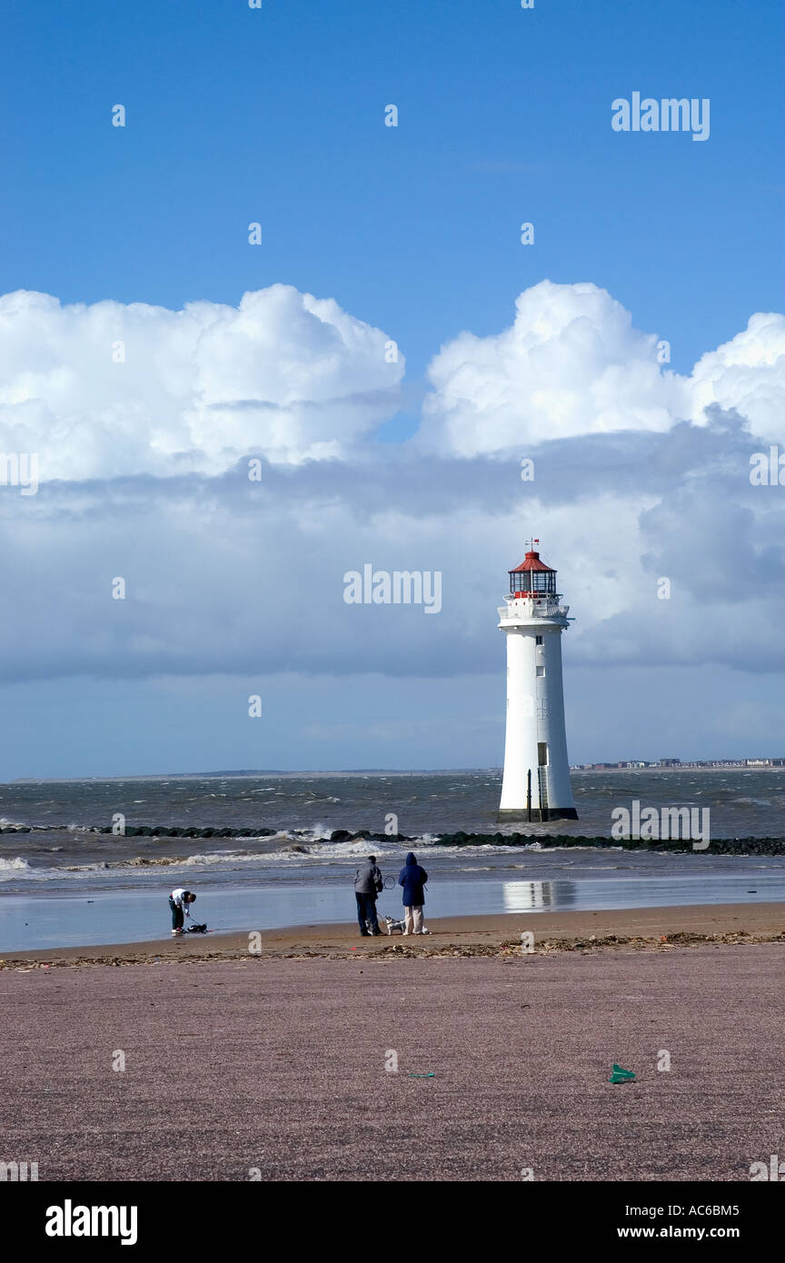 New Brighton lighthouse Wirral Foto Stock