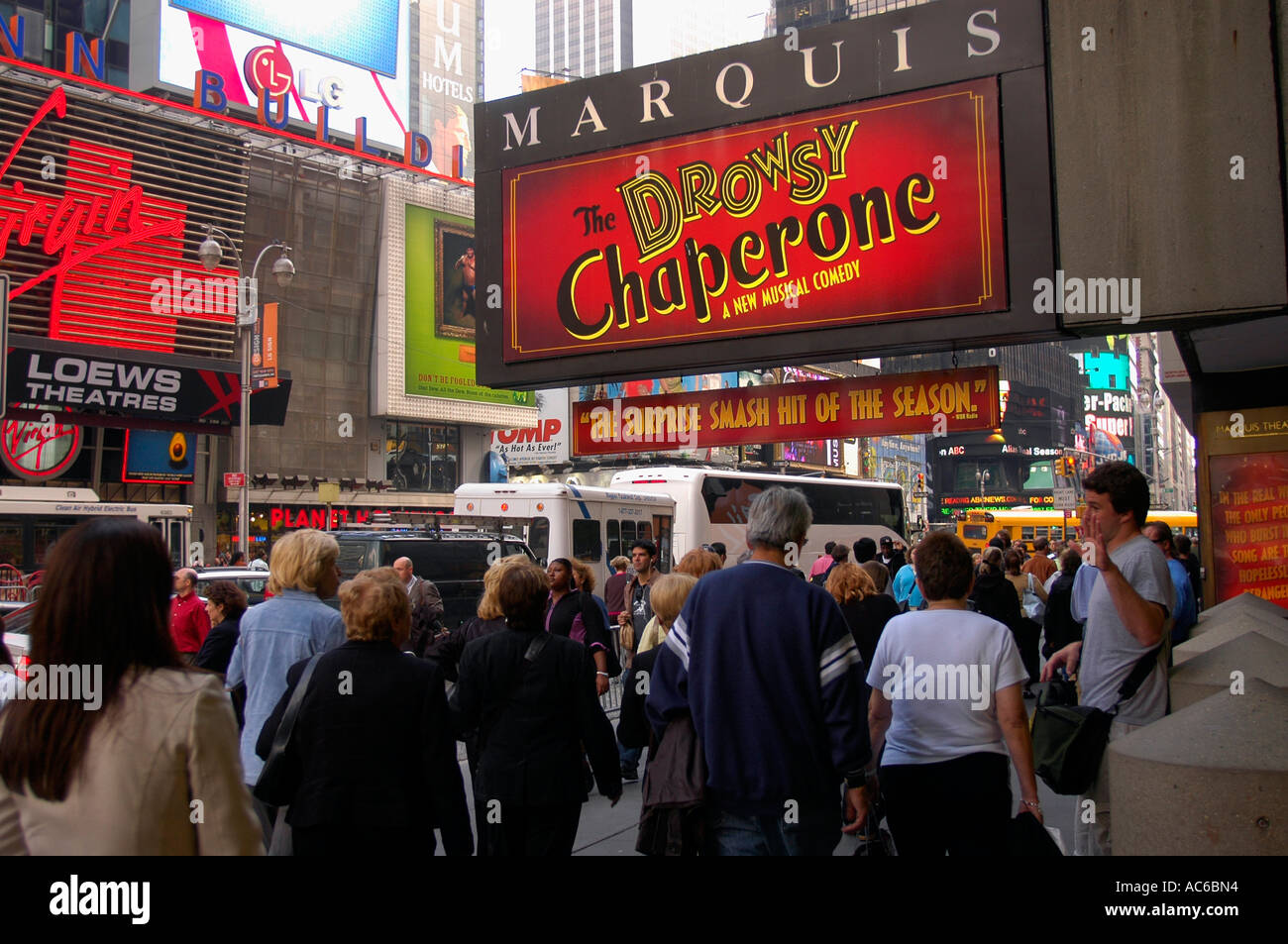 La sonnolenza accompagnatore su Broadway Foto Stock