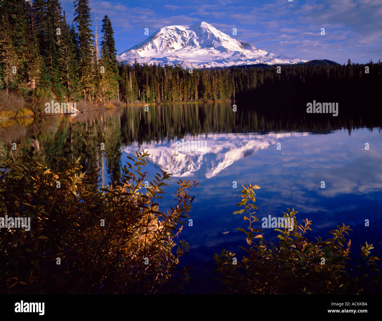 Gifford Pinchot National Forest, WA: Il Monte Adams e riflessioni sul lago Takhlakh Foto Stock