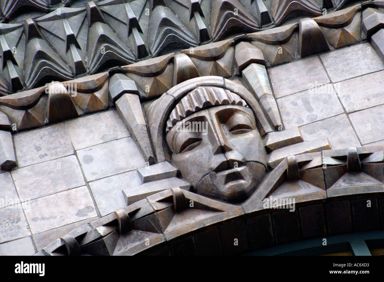 Dettagli architettonici dal teatro Tuschinski Amsterdam Olanda Foto Stock