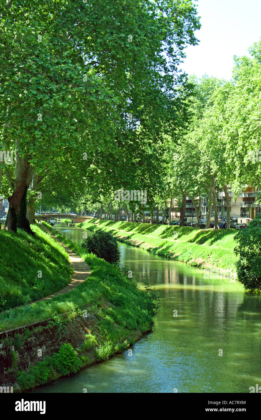 Canal du Midi, Toulouse, Francia Foto Stock