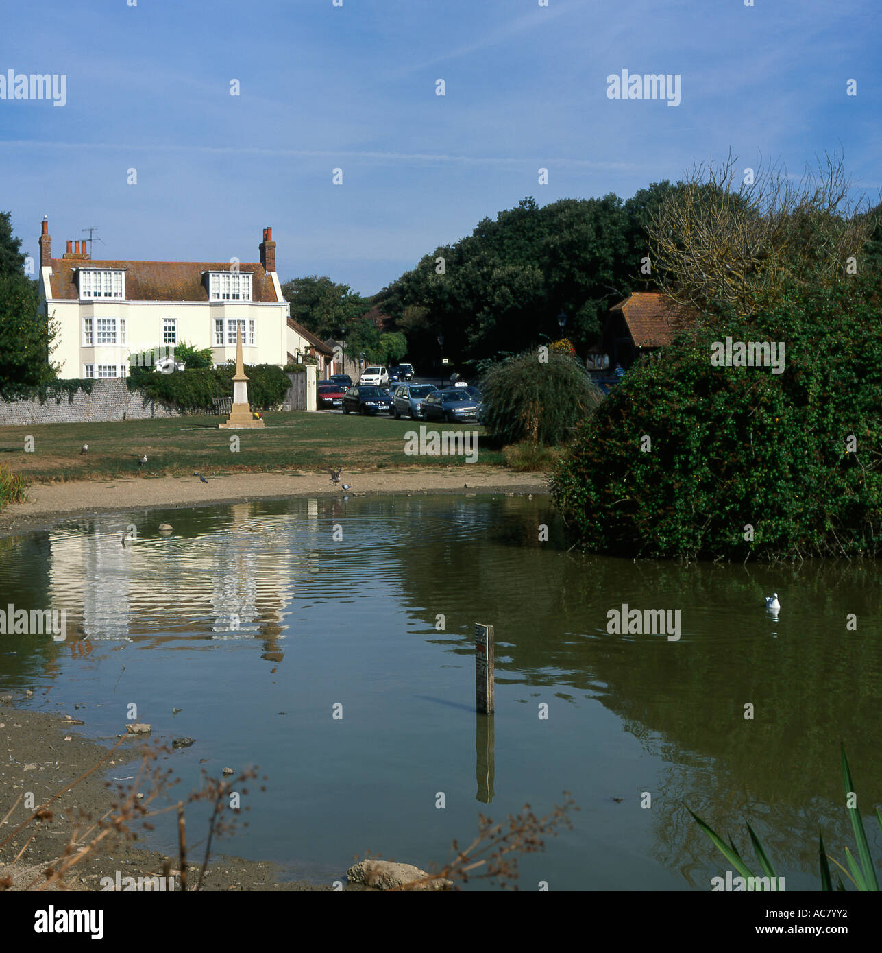 Laghetto a Rottingdean vicino a Brighton in East Sussex England Foto Stock