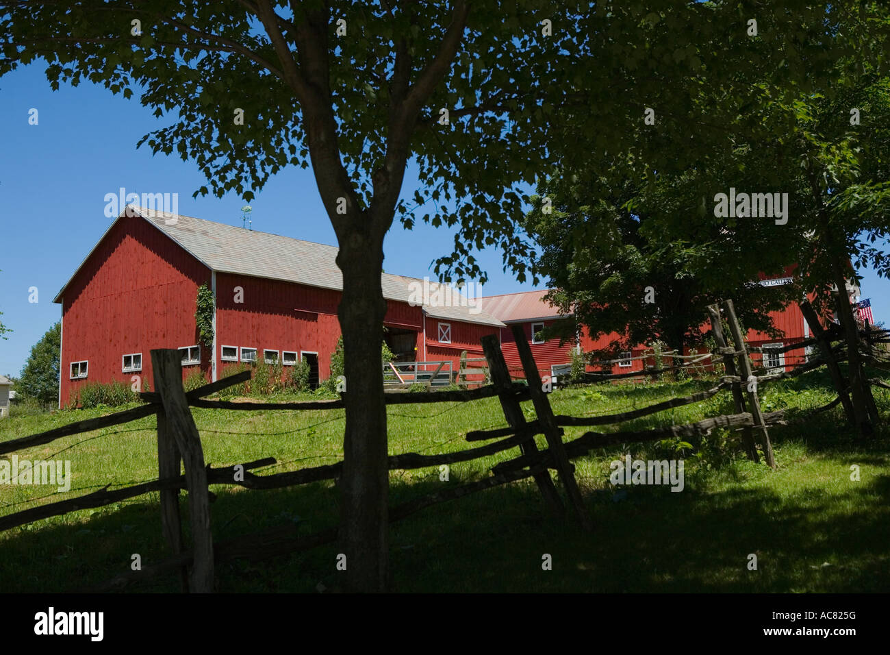 Barn at Home of Grandma Moses, Eagle Bridge, Rensselaer County, New York. Foto Stock