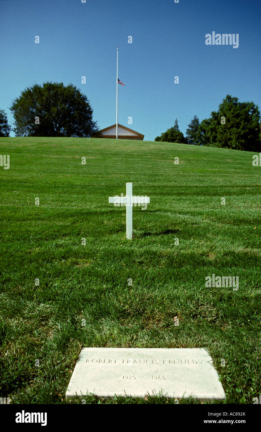 RFK Robert Kennedy memorial grave Arlington National Foto Stock