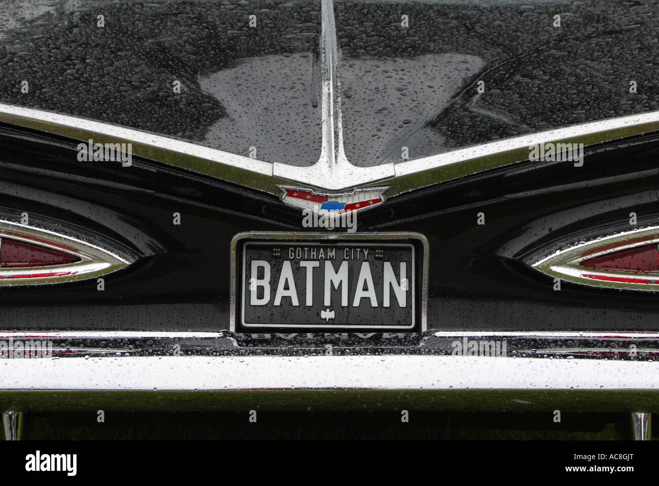 Batman Gotham City la targa Foto Stock