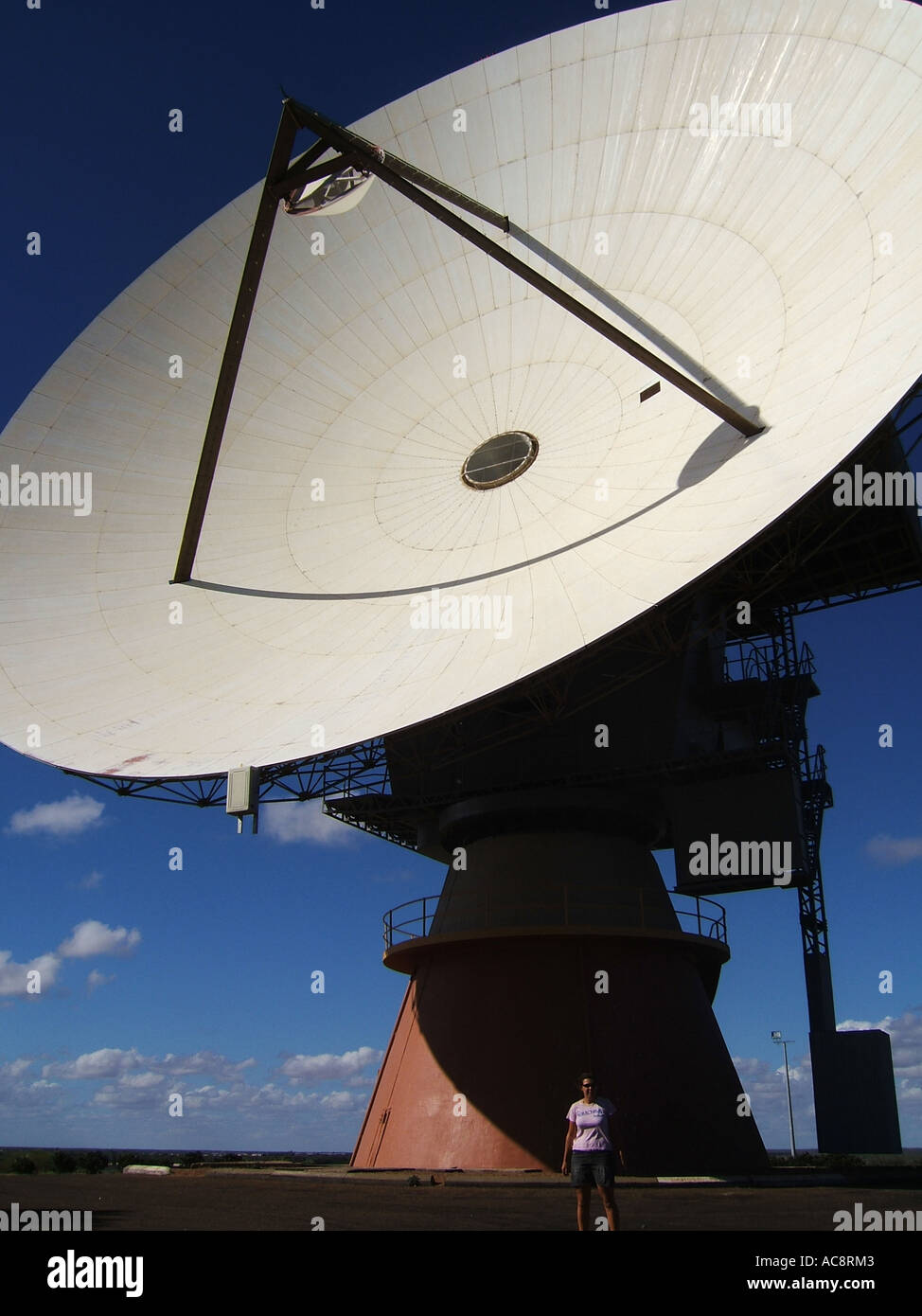 La parabola satellitare di Carnarvon, OTC satellite Earth Station Carnarvon, Australia Occidentale Foto Stock