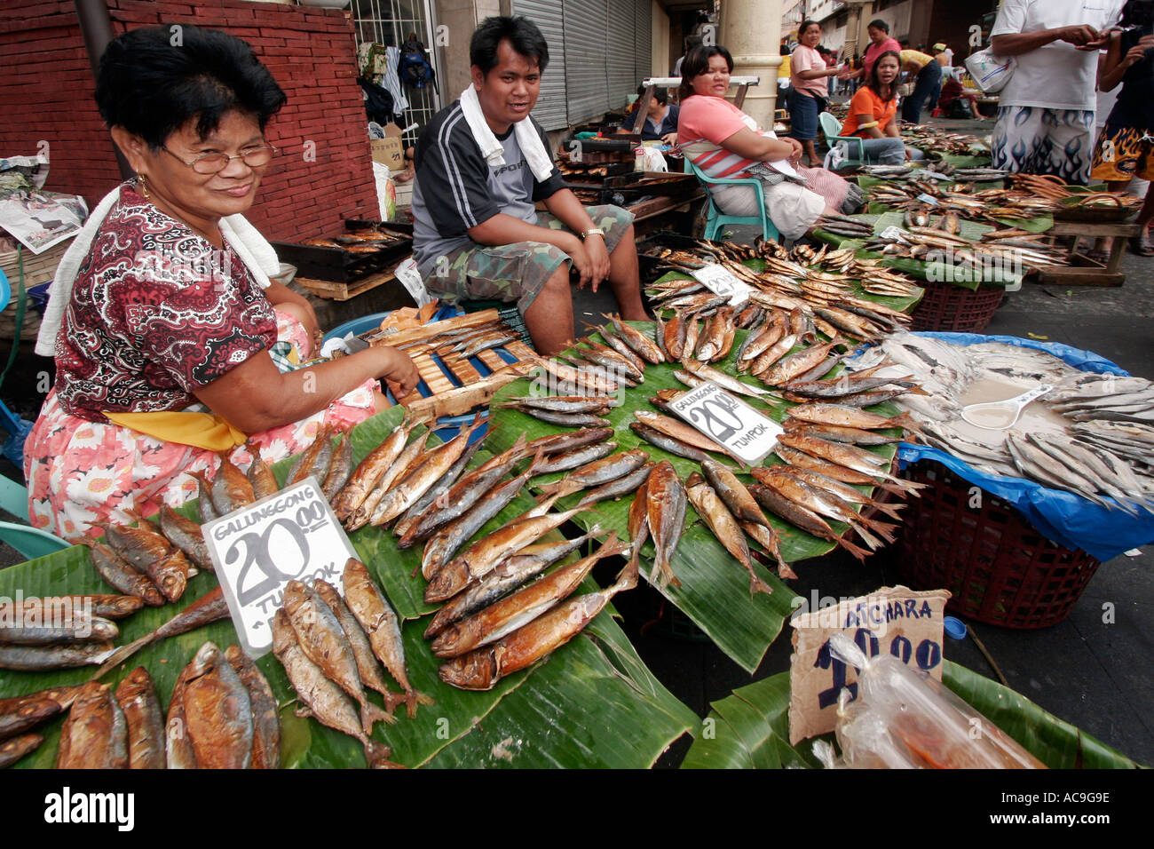 Mercato, Quiapo, Manila, Filippine Foto Stock