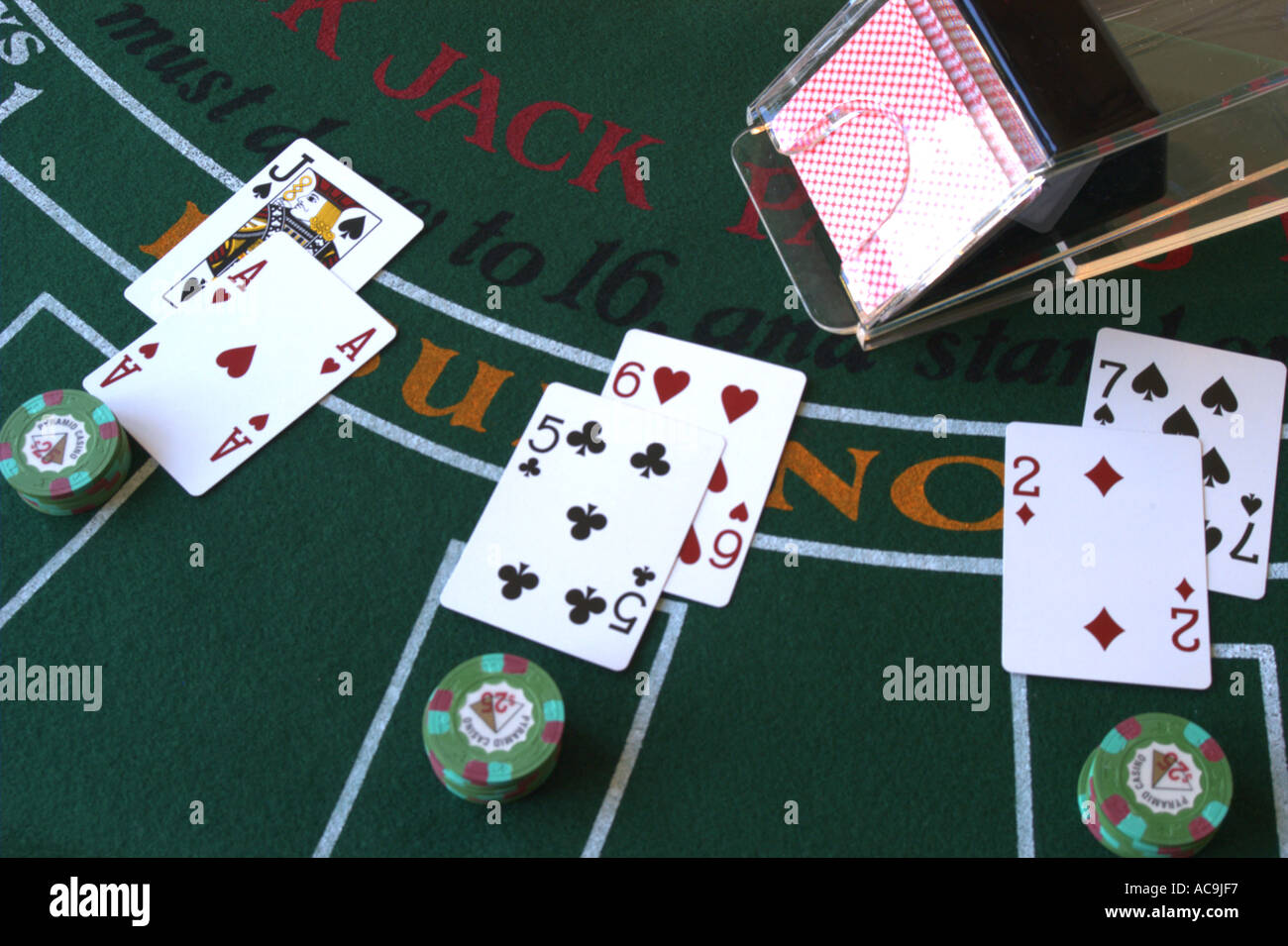 Round del blackjack Foto Stock