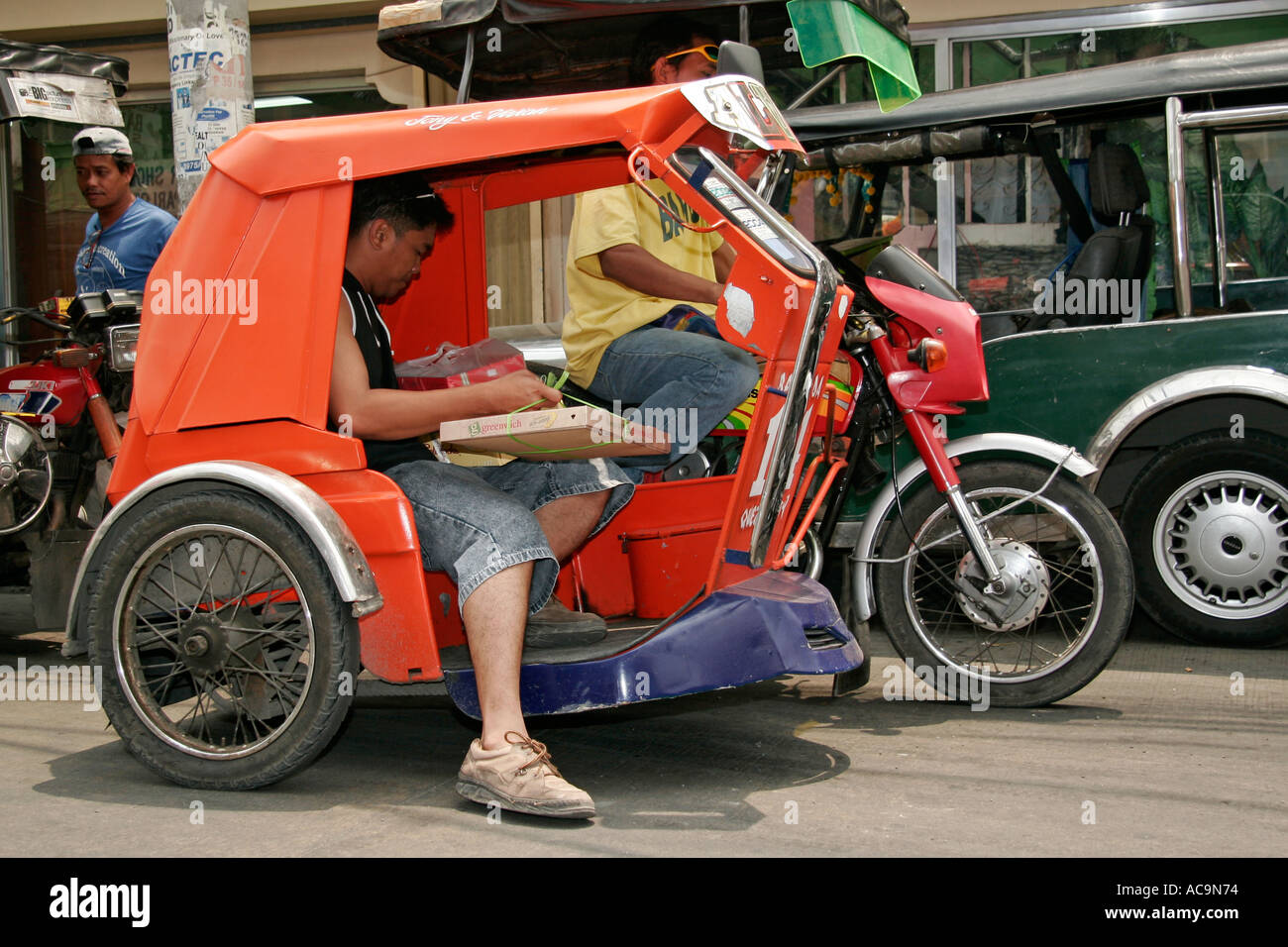 Motociclo taxi Guadalupe Manila Foto Stock