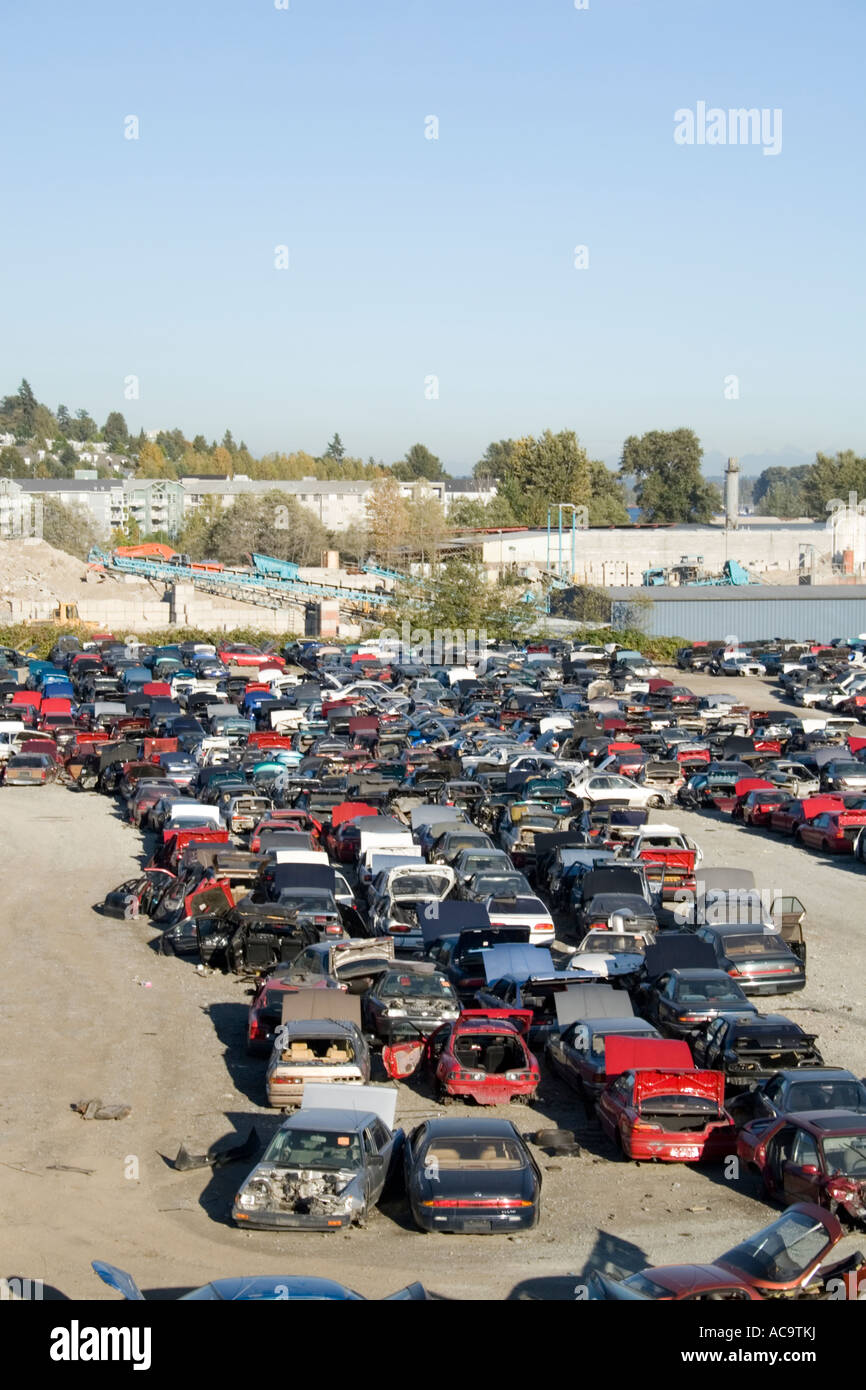 Auto wrecking yard Foto Stock