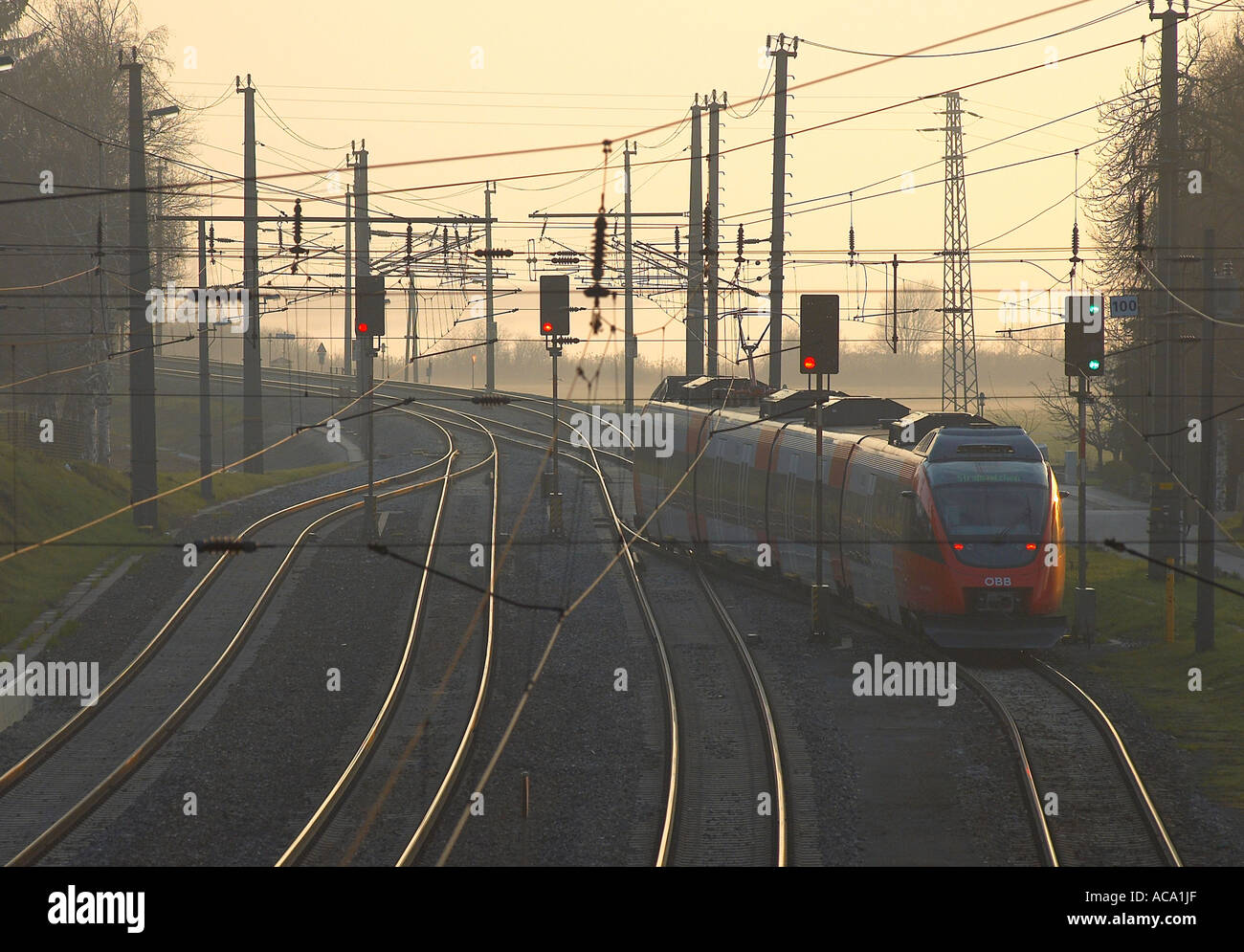 Ferrovie austriache Foto Stock