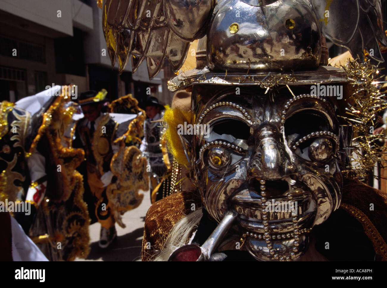 Costume mascherato - Puno Week Festival, Puno, Perù Foto Stock