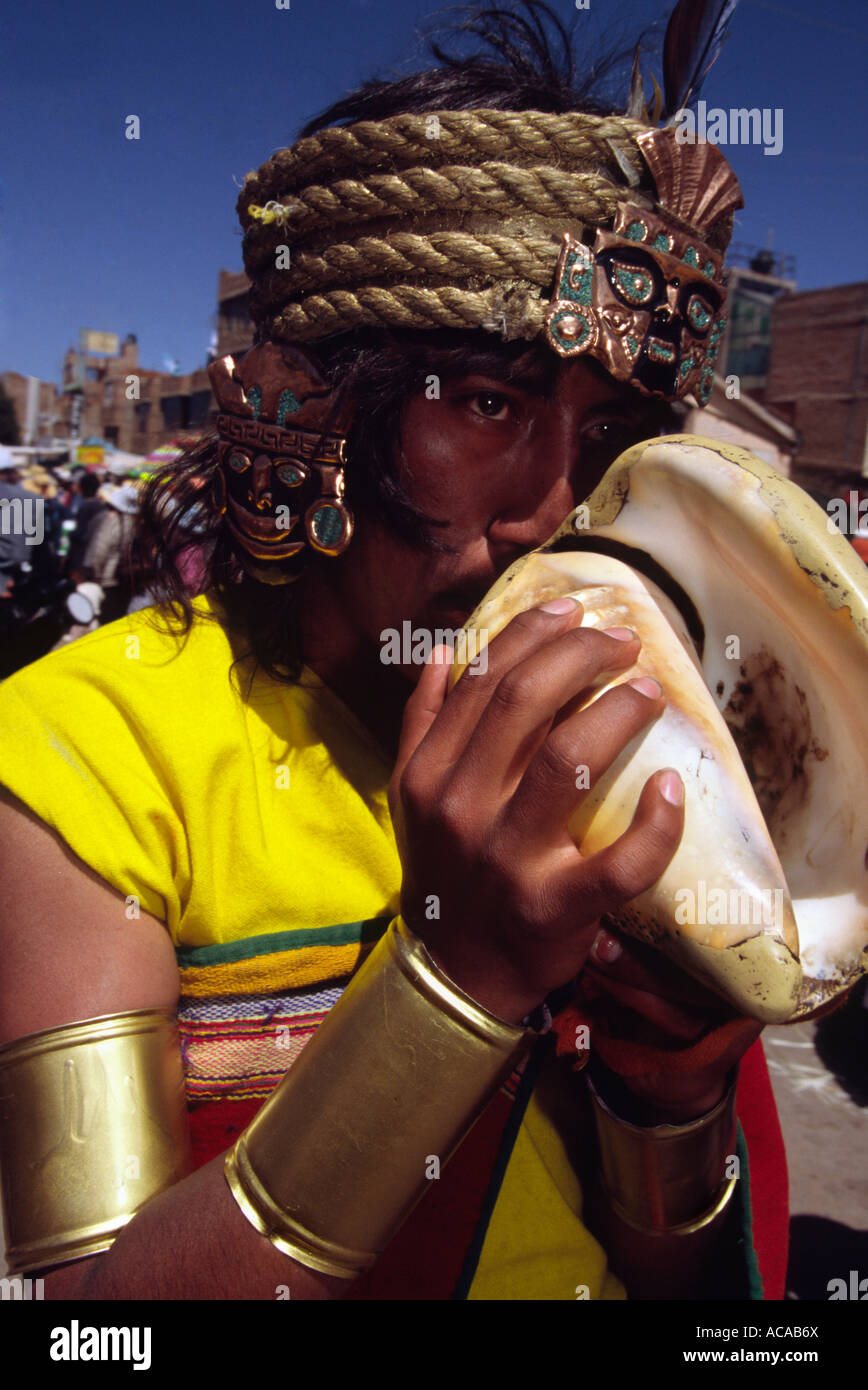 Guerriero Inca - Puno Week festival, Puno, Perù Foto Stock