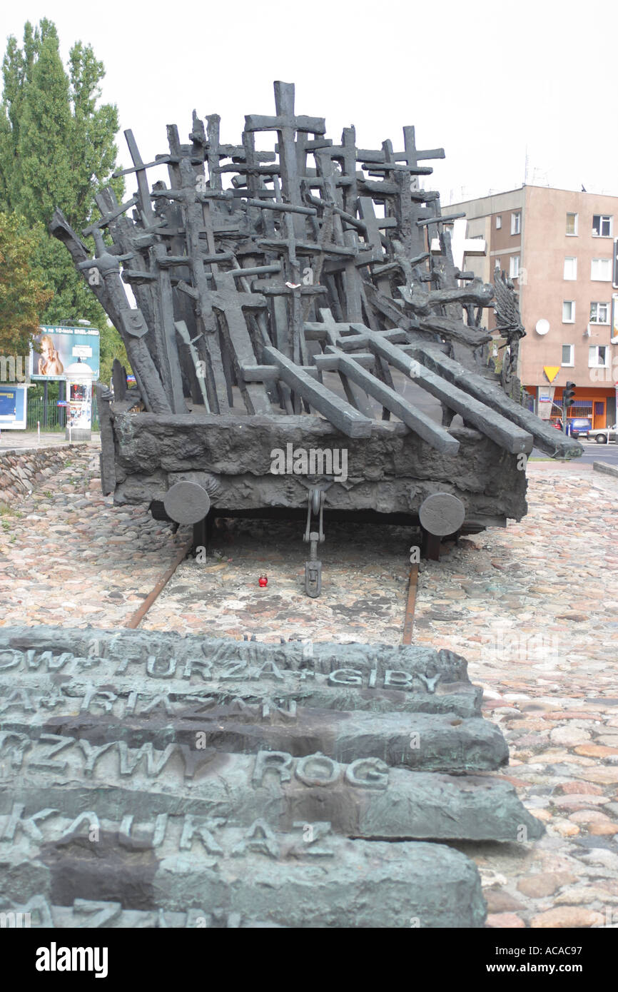 Monumento alle vittime della Russia sovietica invasione della Polonia a metà settembre 1939 Varsavia POLONIA Foto Stock