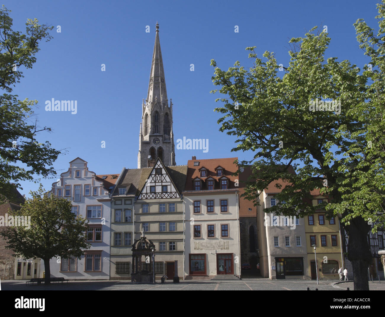 Piazza del Mercato di Merseburg, Sassonia-Anhalt, Germania Foto Stock