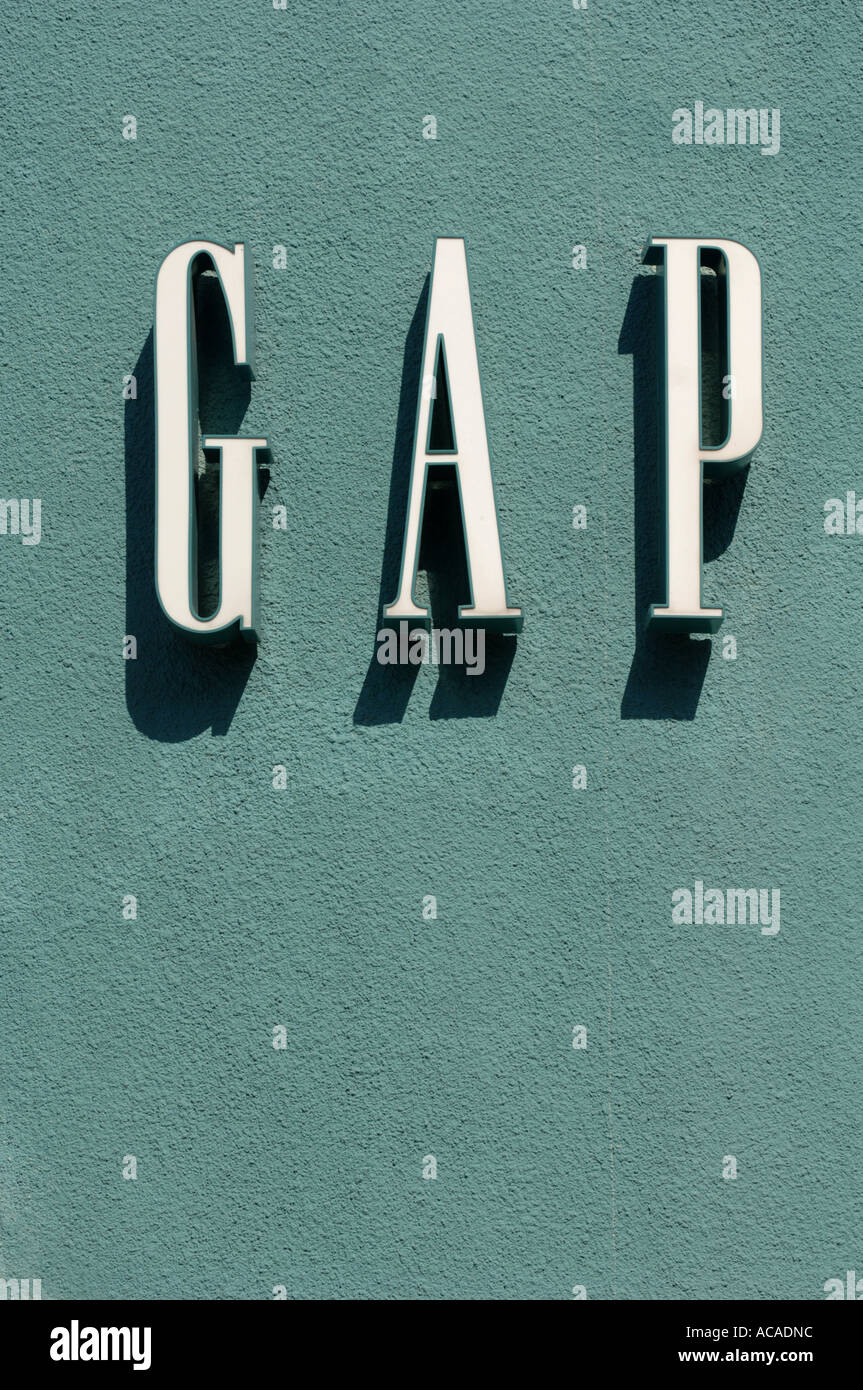 Gap logo shop Art Deco zona di South Beach Miami Florida USA Foto Stock