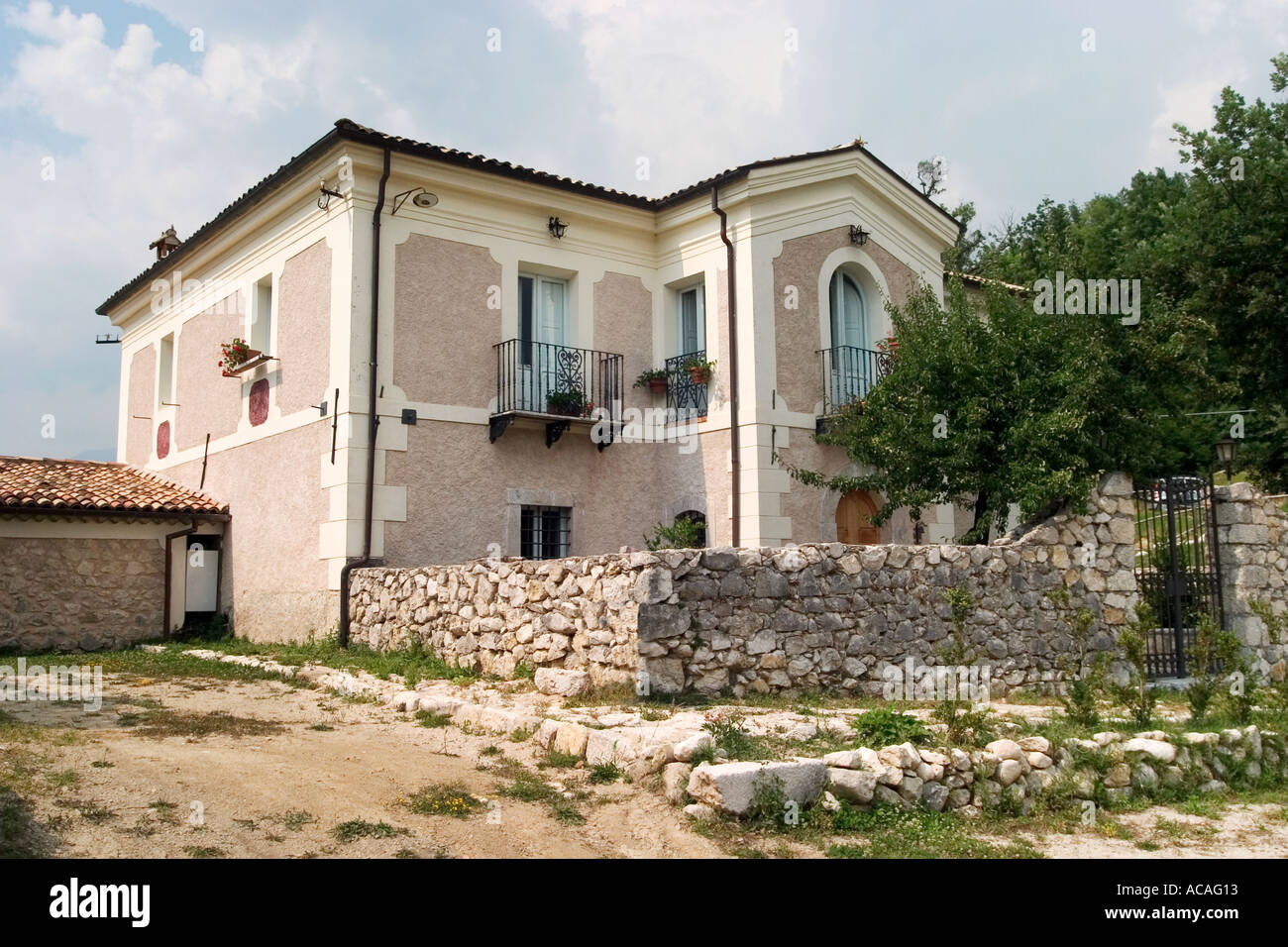 Casa viveva in da D H Lawrence. Picinisco, Regione Lazio, Italia Foto Stock