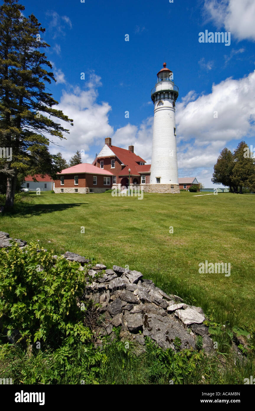Seul Choix Point Lighthouse Lago Michigan vicino a Manistique Michigan Foto Stock