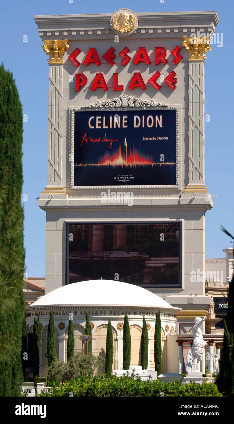Celine Dion segno Caesars Palace Casino Las Vegas Nevada USA Foto stock -  Alamy