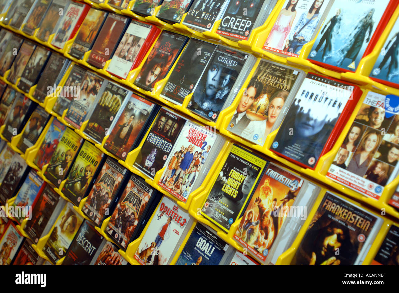 Negozio di noleggio DVD Foto stock - Alamy