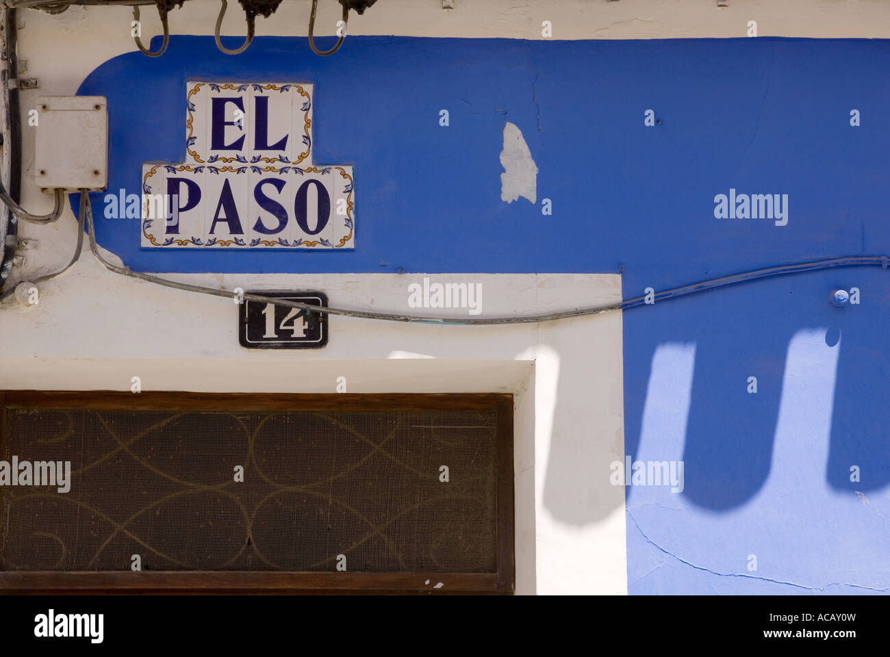Dipinto luminosamente case in Villajoyosa Costa Blanca Spagna Foto Stock
