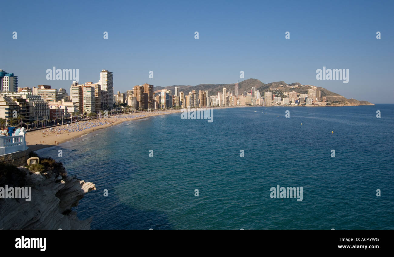 La spiaggia di Levante Benidorm Costa Blanca Spagna Foto Stock