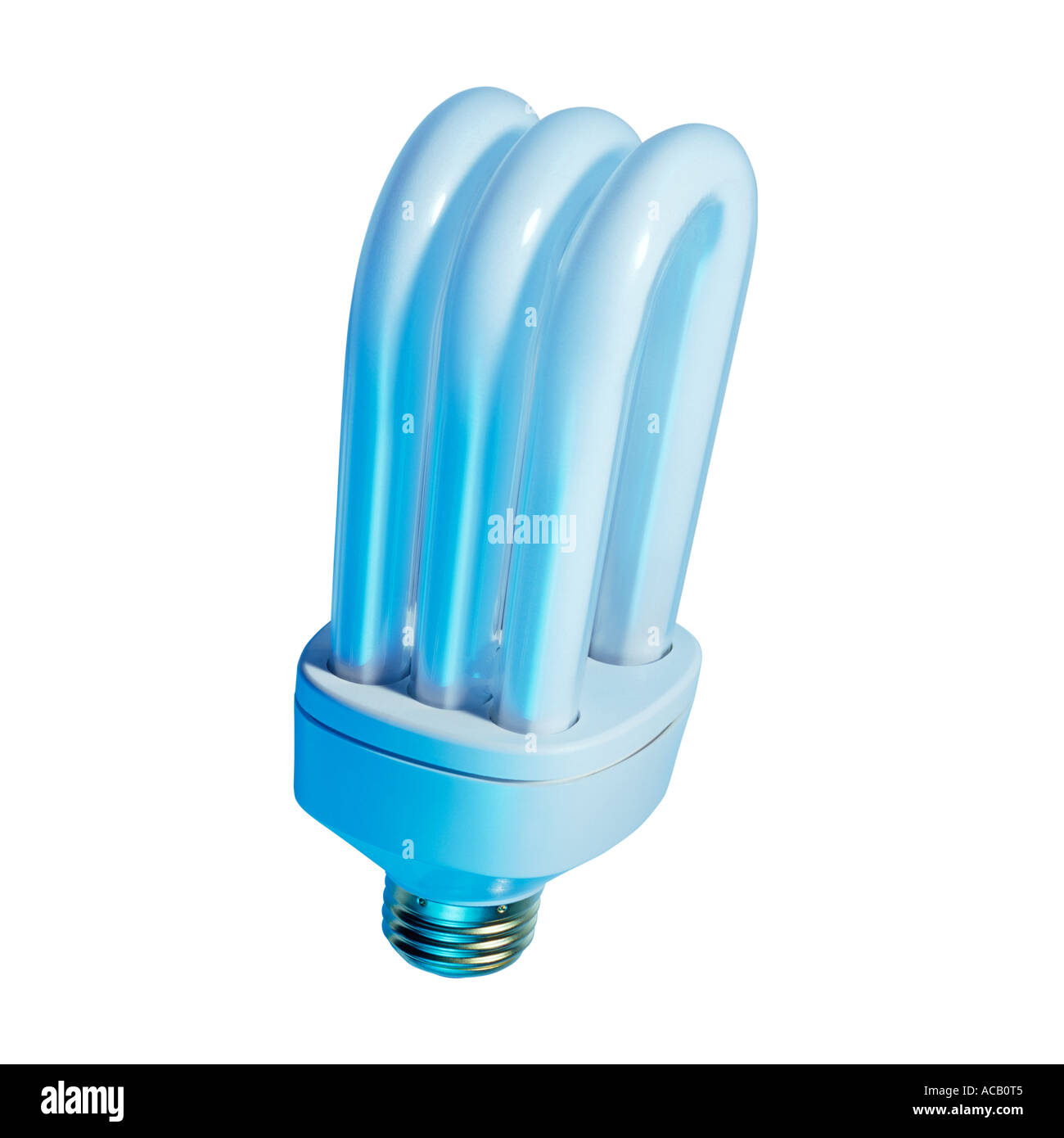 Lampade fluorescenti compatte lampadina con tracciato di ritaglio Foto Stock